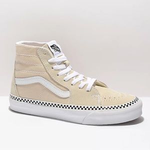 Vans Sk8-Hi Tapered Checkerboard Foxing Turtledove Skate Shoes